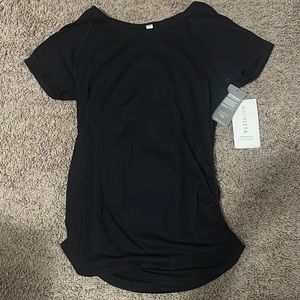 Women’s Black Athleta Speedlight Tee Shirt Medium- new w tags- breathable shirt